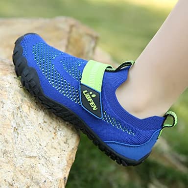 UBFEN Kids Water Shoes for Boys Girls Quick Dry Lightweight Aqua Socks for Toddlers Little Big Kid Barefoot Beach and Pool Sports Non-Slip Swim Shoes D Blue 2 Big Kid - Image 6