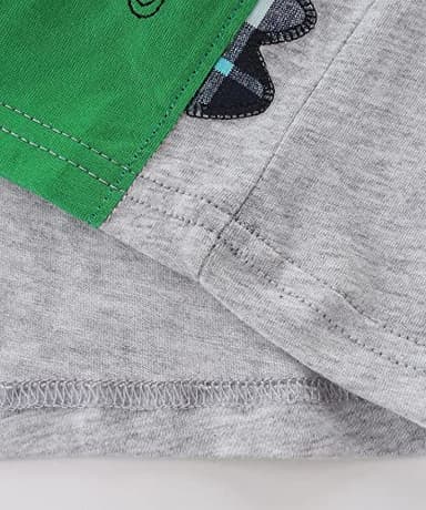 Toddler Boy's Summer Clothes Outfits,Dinosaur T-shirt and Short Clothing Set Grey 5t - Image 6
