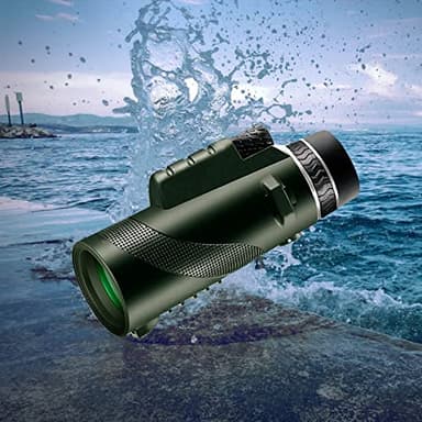 Monocular Telescope 80x100 High Power Monoculars for Smartphone with Tripod, HD Monocular for Adults, Lightweight BAK-4 Prism Monoculars for Hiking Hunting Stargazing Bird Watching-Green1 - Image 6