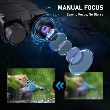 GOYOJO Night Vision Binoculars, Night Vision Goggles, 3.2'' HD Screen with 10X Digital Zoom, Portable NVG Goggles with 32GB Card to Save Photos and Videos for Hunting Camping - Image 5