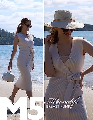 Momcozy Breast Pump Hands Free M5, 3 Modes & 9 Levels, Electric Breast Pump Portable - 24mm, 2 Pack - Image 6