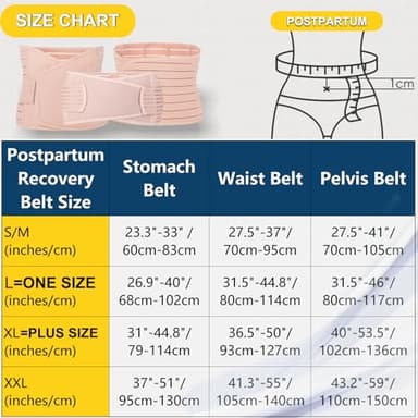 ChongErfei 3 in 1 Postpartum Support - Recovery Belly/waist/pelvis Belt Shapewear Slimming Girdle, Beige, L For Posture Correction - Image 6