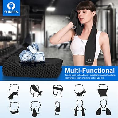 Sukeen Cooling Towel,Instant Evaporative Cooling for Sports,Yoga,Golf,Gym,Neck,Workout and More(40”x 12”) - Image 5