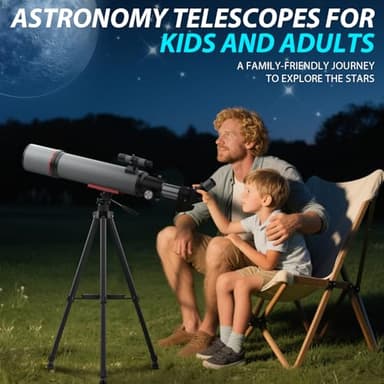 Telescope for Adults High Powered: Astronomy Telescopes for Observing The Moon and Stares - 90mm Aperture 600mm Refractor Telescope for Kids & Beginners - Telescopio with Phone Adapter Tripod - Image 5