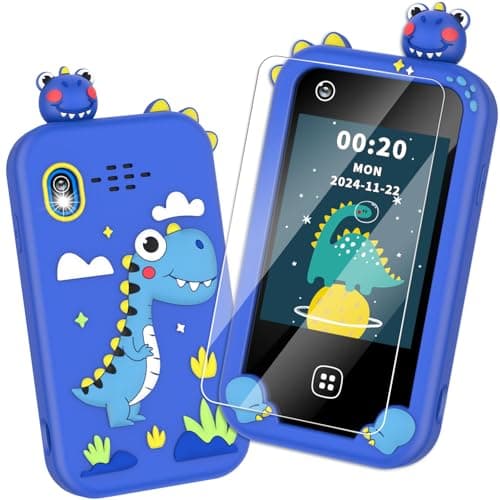 Kids Smart Phone for Boys Ages 3-8, Toy Cell Phone for Kids, Christmas Birthday Gifts for Boys, Toddler Learning Play Toy Phone with Touchscreen, Dual Camera, Game, Music, Storybook, 8GB SD Card(Blue) - Image 1