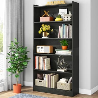 Tribesigns 72-inch Tall Bookcase, Modern 6-Tier White Library Bookshelf with Storage Shelves, Large Open Bookcases Wood Display Shelving Unit for Bedroom Living Room Office - Image 1