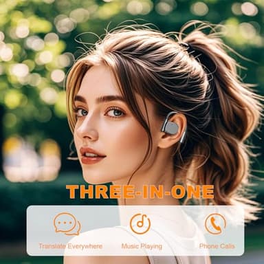 AI Translation Earbuds Real Time, 144 Languages Online Wireless Language Translator Earbuds, Two-Way Translator Device with APP for iOS and Android, Simultaneous Translating - Image 2