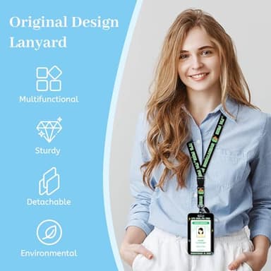 Hancynir Lanyards for Id Badges, Dumpster on Fire Badge Holder with Retractable Reel Clip, Funny Work Name Tags Keychain Lanyard ID Card Protector Cover Case for Women Teacher Nurse Doctor Office - Image 2
