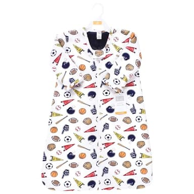 Hudson Baby Infant Boy Long Sleeve Plush Faux Fur Sleeping Bag, Wearable Blanket, Sports Fan, 6-12 Months - Image 2