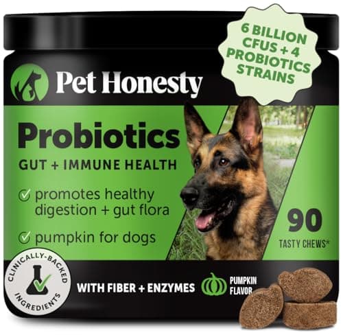 Pet Honesty Probiotics for Dogs - Digestive Enzymes Promotes Gut Health, Dog Probiotics for Bowel Support, Fiber for Regularity, Prebiotics for Immune Health & Gut Flora (Pumpkin, 90 ct) - Image 1