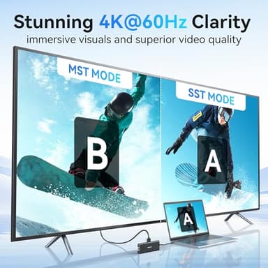 ABIWAZY USB C Hub Multiport Adapter, 10 in 1 USBC to Ethernet Adapter with 4K HDMI, Ethernet Gigabit, 100W PD, USB-C Data Port and SD/TF Slot for MacBook Pro/Air, Dell XPS, iPad Pro, Galaxy (Black) - Image 3