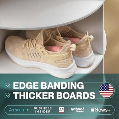 LOFT + IVY 7 Tier Rotating Shoe Rack Tower – 360° Spinning Storage Organizer, Modern Round Shoe Carousel for Closet, Entryway, Bedroom – Space Saving Rotating Lazy Susan Storage Tower - Image 3