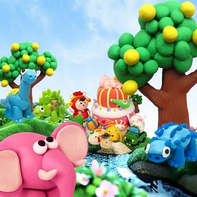 MuseLuxe Air Dry Clay - 96 Pack Modeling Clay Kit with 3 Sculpting Tools,Safe & Non-Toxic,DIY Magic Toys Gift for Boys,Girls,Kids - 32 Colors - Image 7