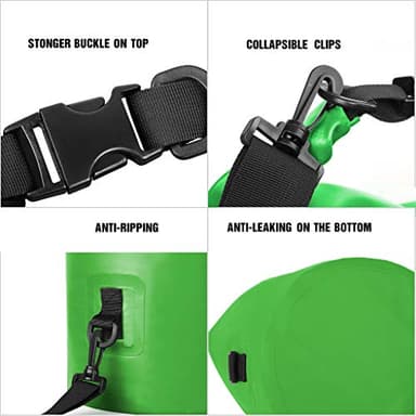 Unigear Dry Bag Waterproof, Floating and Lightweight Bags for Kayaking, Boating, Fishing, Swimming and Camping with Waterproof Phone Case (Green, 5L) - Image 5