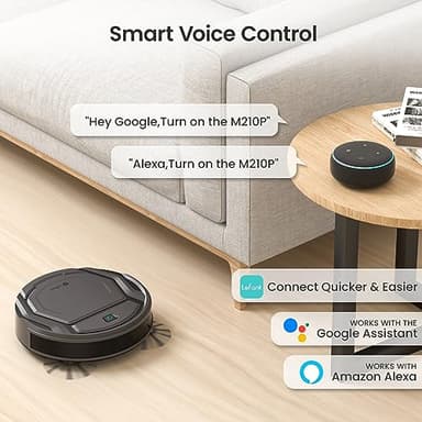 Lefant M210Pro Robot Vacuum Cleaner,Strong Suction,120 Mins Run Time,Wi-Fi Connected,Scheduled Cleaning,Compatible with Alexa,Slim Self-Charging Robotic Vacuum Cleaner for Home,Pet Hair,Hard Floors - Image 7