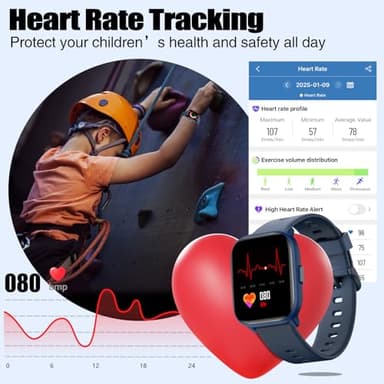 meoonley Kids Watch for Girls Boys with IP68 Waterproof, Girls Watch with 19 Sports Modes, Sleep Tracking, Pedometer, Stopwatch, Kids Activity Tracker Birthday Gifts for Boys Age 6-15 Years Old - Image 6