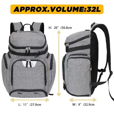 Goloni Basketball Backpack,Large Sports Bag with Ball Compartment & Shoe Compartment, Best for Basketball, Soccer, Volleyball,Gym, Travel - Image 6