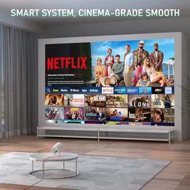 [Official Netflix & Electric Focus] Projector with WiFi and Bluetooth, XuanPad Full HD 1080P Portable Projector, 210° Rotatable Stand, Auto Keystone, Dust Removal and Heat Dissipation Design - Image 3