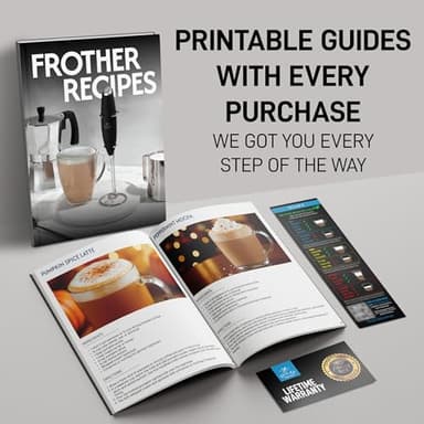 Zulay Kitchen Powerful Milk Frother Wand - Handheld Stainless Steel - Battery Operated Drink Mixer for Coffee, Lattes, Cappuccino, Matcha - Froth Mate Frother Gift - Black - Image 9