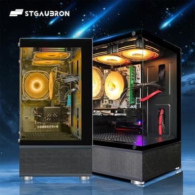 STGAubron Gaming PC Computer Desktop, Intel Core i5 up to 3.6G, Radeon RX 590 8G, 16G RAM, 1T SSD, 600M WiFi, BT 5.0, RGB Fan x 3, Windows 11 Home - Image 5