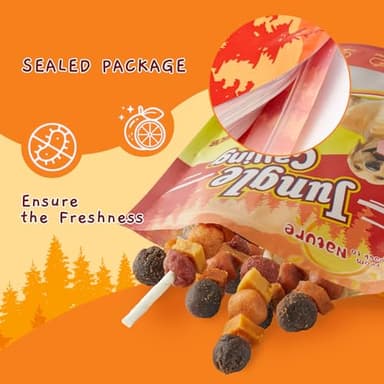 Jungle Calling Dog Treats, Multi-Flavor Kabob Dog Snacks, Edible Dog Kabobs, Made with Chicken, Duck, Beef, Sweet Potato and Pumpkin, Rawhide Sticks for Dogs - Image 5