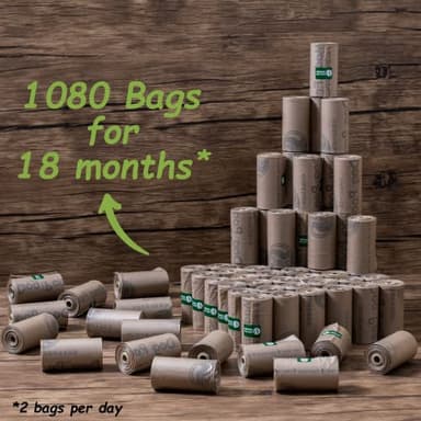 GREENER WALKER Poop Bags for Dog Waste, 1080 Doggy Waste Bags Extra Thick Strong 100% Leak-Proof (Brown) - Image 5