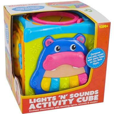 Kiddieland: Light & Sound: Activity Cube - Music & Animal Themed Interactive Toy, 6 Activities, Shapes Sorter, Piano Keys, Kids & Toddlers Ages 1 + - Image 5
