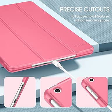 ProCase for iPad 9th/ 8th/ 7th Generation Case 10.2 Inch, iPad 10.2 Case 2021/2020/2019, Slim Smart Cover with Translucent Hard Shell Back, Supports Touch ID, Auto Wake/Sleep -Melonpink - Image 6