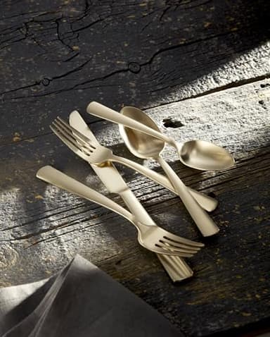 Oneida Silverware Set For 4, Aptitude Champagne Satin 20-Piece Flatware Set, Service For 4, 18/0 Stainless Steel Silverware Set, Dishwasher Safe, Knives Spoons and Forks Set, (Champagne, 20 Piece) - Image 7