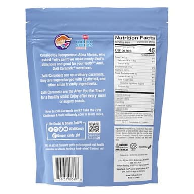 Zollipops Sugar-Free Caramelz, Teeth-Friendly Low Calorie Candy, Keto & Diabetic Friendly, Gluten-Free, Kosher, 3oz Bag - Image 2