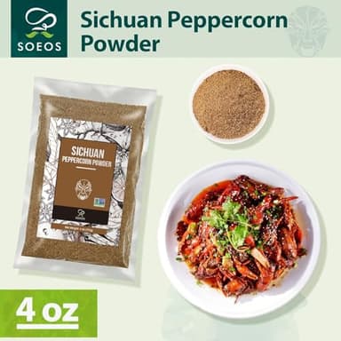 Soeos Sichuan Peppercorn Powders, 4oz (113g), Szechuan Peppercorn Powders, Crushed Green Sichuan Peppercorns Powder, Ground Pepper Powders - Image 3