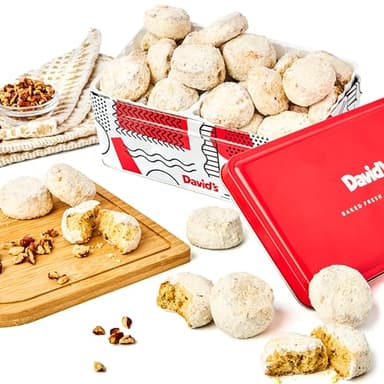 David's Cookies Butter Pecan Meltaways Sweet Sampler Tin - Butter Cookies with Crunchy Pecans, Soft, And Melt In Your Mouth Flavorful Cookies - Delicious Gourmet Food Gift For All Occasions 16oz - Image 1