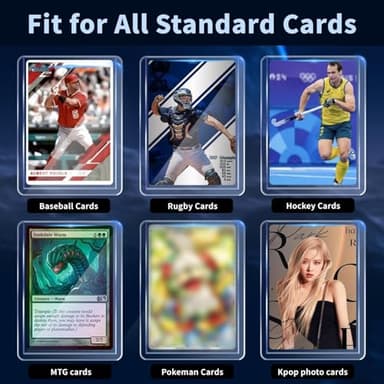 400 Card Sleeves Top Loaders for Cards, Toploaders Premium Baseball Card Sleeve Hard Plastic, 3" x 4" Trading Cards Holder, Sports Protectors(200 Toploaders + 200 Penny Sleeves) - Image 5