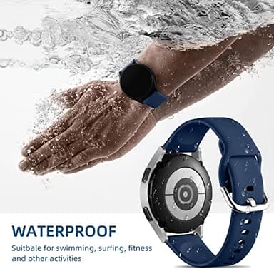 DaQin 10 Pack Bands Compatible with Samsung Galaxy Watch 7/6/5/4 40mm 44mm/Watch 6 Classic 43mm 47mm/Watch 5 Pro 45mm/Watch 4 Classic/Active 2 Band, 20mm Soft Silicone Sport Strap Wristbands Women Men - Image 3