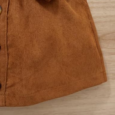 fhutpw Baby Toddler Girl Outfits Fall Winter Clothes Turtleneck Knitted Cotton Long Sleeves Tops & Button Mini Skirts Set - Image 7