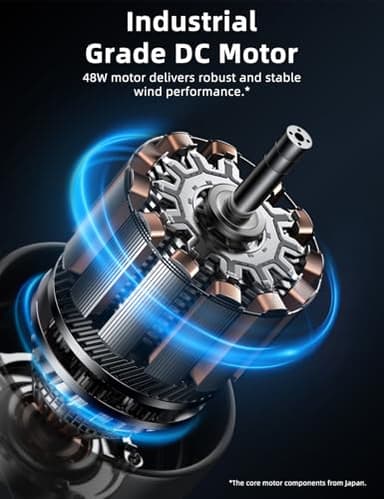 Arecovas 72 Inch Large Ceiling Fans with Lights and Remote, Black Ceiling Fan with Quiet DC Motor, 3CCT Dimmable, 3 Downrods, 8 Dual Finish Blades Industrial Ceiling Fan for Kitchen Living Room Patio - Image 9