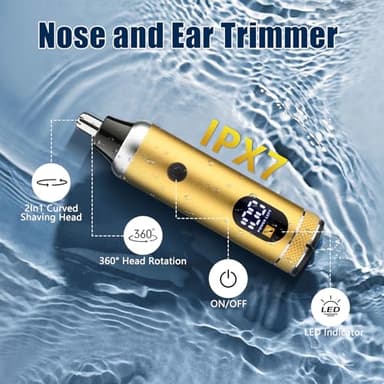 Hair Clippers for Men, Professional Beard Trimmer Mens Shaver Electric Razor Nose Trimmer Kit, Cordless Barber Clippers and Trimmers Set, Hair Cutting Kit, Shaving Machines for Men Grooming Gifts - Image 5