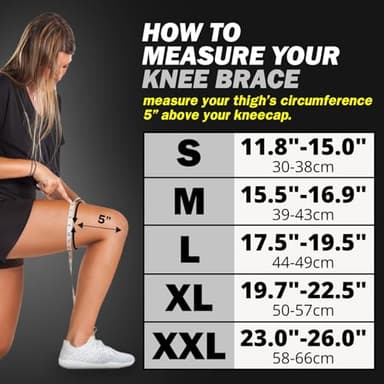 POWERLIX Knee Compression Sleeve (Pair) - Best Knee Brace for Knee Pain for Men & Women – Knee Support for Running, Basketball, Volleyball, Weightlifting, Gym, Workout, Sports - Image 3