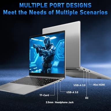 NIAKUN Laptop, Windows 11 Pro Laptop Computer 2025, 15.6 Inch Lap Top, 8GB RAM 256GB SSD PC, N4020 Processor, 15.6" FHD 1920 * 1080 Display, WIFI5, BT5.0 - Image 4