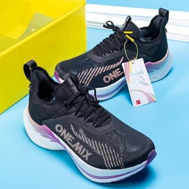 O-Resilio Men's Road Running Shoes Marathon Running Shoes Carbon Fiber Plate Running Shoes Wide with Arch Support Lightweight Breathable Sneakers Black/Pink Size US Men 6.5/US Women 8 - Image 2