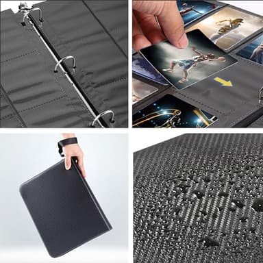 WOT I Trading Card Binder, 630 Pockets Sleeves with Zipper, Double Sided Pockets Card Holder Carry Case for Baseball Card, Football Card - Image 4