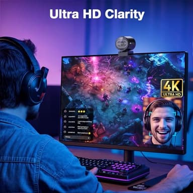 EMEET S600 4K Webcam with Tripod for Streaming - Sony 1/2.5'' Sensor, PDAF Autofocus, 1080P@60FPS, 2 Noise Reduction Mics, Built-in Privacy Cover, 73° FOV, Streaming Webcam for Product/Game/Beauty - Image 6