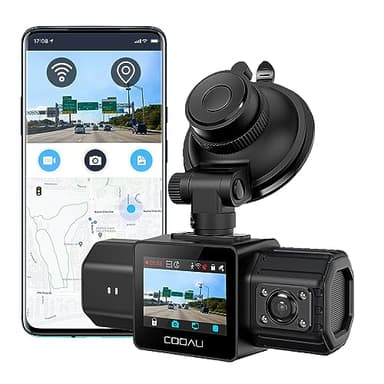 COOAU Dual Dash Cam 2.5K+1080P, Dash Cam Front and Inside, Built-in GPS and WI-FI, Dash Camera for Cars, Perfect for Uber and Taxi Drivers, Night Vision, Accident Record, 24Hr Parking Mode - Image 1