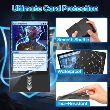 500 Counts Black Card Sleeves, Matte Card Sleeve Deck Card Protectors, Trading Card Sleeves Fit for MTG, TCG and Sports Cards - Image 5