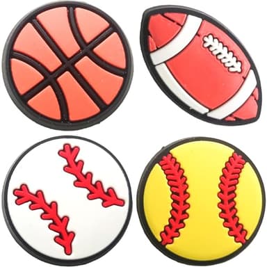 Mowzury 40PCS Sports Shoe Charms for Boys,Baseball Soccer Basketball Football Shoe Decoration Pins for Clog Accessories for Kids Girls Teens Adults Party Favor Gifts - Image 2