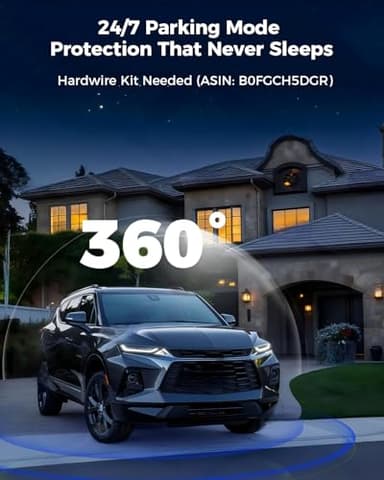 FREEXAR 4K 360° Dash Cam, 4-Channel Dash Camera for Cars, Full Coverage Front Rear Left Right Inside with GPS, 5.8GHz Wi-Fi & App, Night Vision, Voice Control, 24H Parking Mode, 128GB Card Included - Image 8
