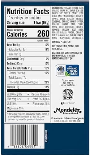 CLIF BAR - Energy Protein Bars - Peanut Butter Banana with Dark Chocolate - Made with Organic Oats - Energy Bars - Non-GMO - (10 Pack - Image 5
