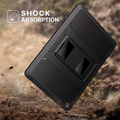 MoKo for iPad 10.2 Inch Case iPad 9th Generation 2021/ iPad 8th Generation 2020/ iPad 7th Generation 2019, [Heavy Duty] Shockproof Full Body Protective Cover with Built-in Screen Protector, Black - Image 4