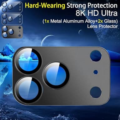 Ferilinso Auto-Dust-Install 3 Pack Privacy Screen Protector for iPhone 17 Pro Max with (Private Accessories)-Metal Aluminum Alloy Camera Lens Protector, Tempered Glass Cover, Case Friendly - Image 5