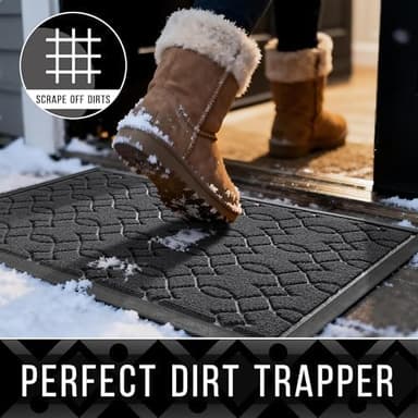 Yimobra Outdoor Runner Rug 72x24, All-Season Waterproof Doormat Outdoor Entrance, Heavy Duty Non-Slip Outside Commercial Grade Door Mat, Easy Clean, Black Gray - Image 5